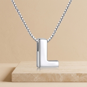 Collar Personalizado <span class=keywords><strong>con</strong></span> Iniciales del Alfabeto, 26 Letras, Acero Inoxidable, Colgante <span class=keywords><strong>de</strong></span> Letra A-Z, <span class=keywords><strong>Cadena</strong></span> <span class=keywords><strong>de</strong></span> Caja, Resistente al Agua, Sin Deslustre, Joyería Personalizada - Product Image 4