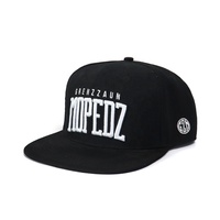 BSCI fábrica personalizada 6 paneles 3D bordado Logo 100% acrílico en blanco negro hombres ala plana Hip-hop Racing Snapback gorras sombreros