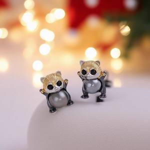 Base para Colgante de Plata S925 para Accesorios de Perlas DIY 31313DIY con Cuentas Redondas de 8-9mm y Colgante Simple de Mapache - Product Image 2