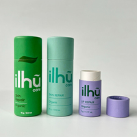 Tube de papier d'emballage de baume à lèvres en carton kraft biodégradable design personnalisé baume à lèvres en bâton déodorant Push up