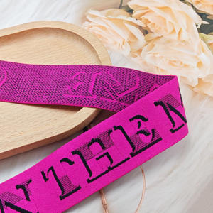Factory Price Letter Webbing Strap Polyester Jacquard <b>Fabric</b> Nylon Webbing <b>Belt</b> Velvet Tape Woven Waistband Bag Strap Underwear - Product Image 3