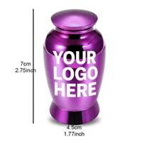 Urne funéraire en acier inoxydable grande capacité pour plusieurs animaux, 70x45mm, pour partage familial, grand format, pour cendres de chien