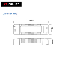 EUCHIPS EUP24A-1H24V-1 1-10V Tension constante 3-en-1 Driver LED dimmable 24W AC-DC Sortie unique Certifié ROHS Boîtier en plastique
