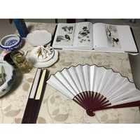 Abanico Plegable de Bambú Personalizado para Danza Tai, Artes Marciales, Kung Fu y Música Tradicional China, de Color Sólido, para Espectáculos Escénicos