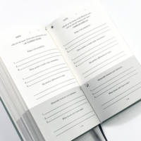 Journal de soins personnels personnalisé A5 en tissu de lin, planificateur quotidien de réflexion, de gratitude et de suivi de l'humeur pour femmes et hommes