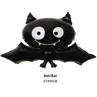 Grands mini ballons d'Halloween en aluminium chauve-souris citrouille araignée fantôme pour décorations de fête de festival
