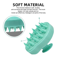 Brosse de massage du cuir chevelu personnalisable avec logo, exfoliant pour la croissance des cheveux, brosse à cheveux à poils doux pour apaiser les pellicules et le confort, brosse à shampoing