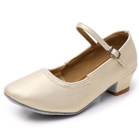 Zapatos de salón de satén para mujer, calzado con tacón de 3,5 cm, para salsa latina