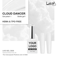Ensemble de vernis à ongles en gel couleur UV blanc pur Lehchis, fournisseur chaud, nouveaux ongles tendance, TPO sans HEMA, longue durée, brillant, semi-durci