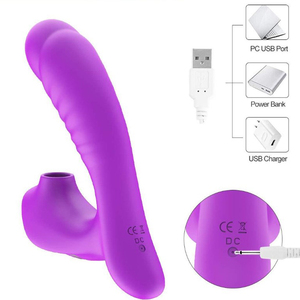Vibrateur vaginal rechargeable violet, alimenté par USB, dispositif de stimulation pour adultes - Product Image 1