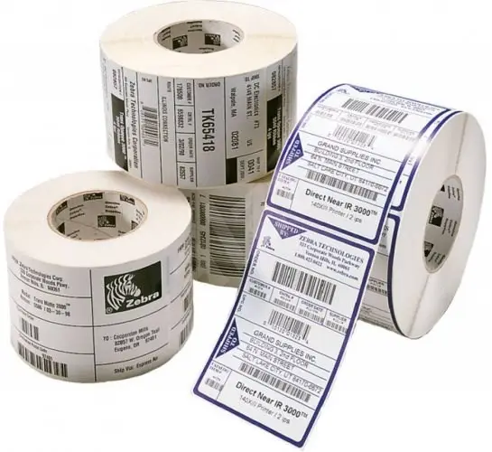 Individuell bedruckte wasserdicht thermische papier label aufkleber