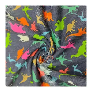 2024 colorful easy-care medium weight polyester fashionable 190gsm printed distressed knit fabric for clothes