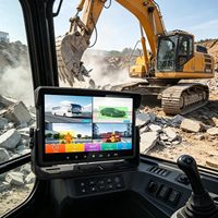 Monitor de Cámara BSD a Prueba de Explosiones de 10 Pulgadas para Camiones en Sitios Mineros, Pantalla AHD de 4 Canales con Resistencia al Agua IP67 para Equipos de Minería Subterránea