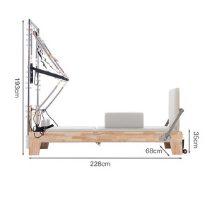 หอปฏิรูปสำหรับพิลาทิสเพื่อการค้าของ Chifory พร้อมราวครึ่งซีกไม้เมเปิ้ลเครื่องออกกำลังกายพิลาทิสเป็นมิตรกับสิ่งแวดล้อม - Product Image 1
