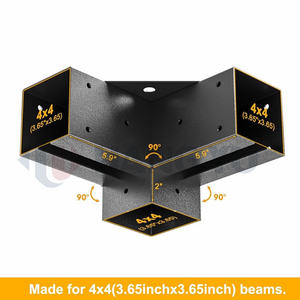 Kit <span class=keywords><strong>de</strong></span> barandilla <span class=keywords><strong>de</strong></span> cubierta <span class=keywords><strong>de</strong></span> Gazebo <span class=keywords><strong>de</strong></span> pérgola <span class=keywords><strong>de</strong></span> madera <span class=keywords><strong>de</strong></span> alta resistencia DIY Hardware Pérgola Post Base Post Anclaje Cortina Accesorios <span class=keywords><strong>de</strong></span> pared - Product Image 6