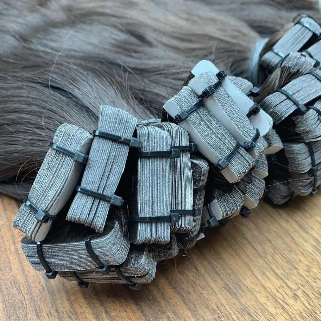 Fita europeia em extensões de cabelo 100 cabelo humano 613 pacotes fita adesiva remy virgem desenhada dupla em extensões de cabelo humano