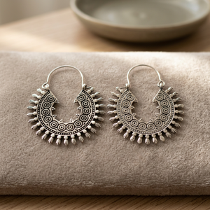 New Deign 2021 Round Oxidize <b>Hoop</b> <b>Earring</b> Solid Metal <b>Hoop</b> <b>Earring</b> <b>for</b> <b>Women</b> Girls - Product Image 1