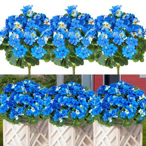 Simulation fleur coloré laine tissu 9 têtes bégonia fleur soie fleur décoration de la maison table à manger décoration hortensia - Product Image 1