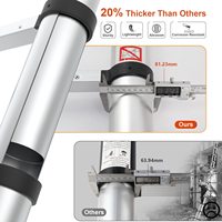 Échelle télescopique en aluminium à rétraction à un bouton certifiée TUV, crochets multifonctionnels, moderne pour le travail en extérieur, le camping-car, l'extérieur