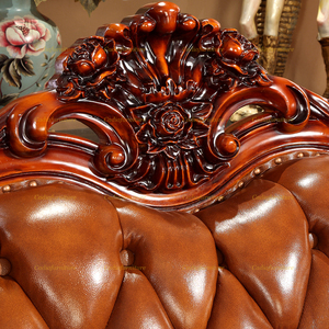 Meubles de maison, canapé en cuir général, style européen, canapé de salon, canapé lounge avec ensembles de canapés en cuir véritable - Product Image 3