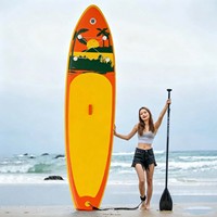 Planche de Stand Up Paddle Gonflable Drop Stitch Écologique à 3 Ailerons, Impression Personnalisée, Vente en Gros Usine pour Sports Nautiques Offshore en Gros