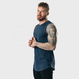 Chaleco Deportivo sin Mangas para Hombre PIHA SPORTS, Transpirable, de Secado Rápido, con Cuello Redondo y Dobladillos Enrollados, 100% Algodón, 220g, Corte Holgado - Product Image 2