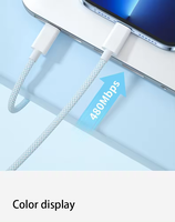 Nouveau câble USB-C vers USB-C pour iPhone 16 Pro Max 1M 2M 60W, câble de charge USB-C pour iPhone 16, câbles de données pour iPad Macbook