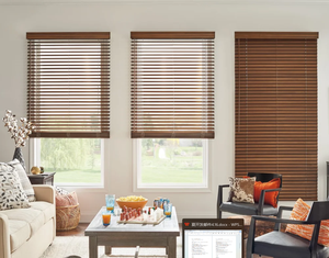 Persianas Venecianas de Madera de Diseño Moderno <span class=keywords><strong>para</strong></span> Ventana, Persianas Ecológicas de Madera Real de Paulownia, Persianas de Madera de Tilo al por Mayor, Heze - Product Image 3