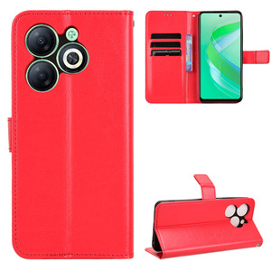 Jmax Sang Trọng Điên Ngựa PU Da Lật Điện Thoại Trường Hợp Ví Chống Sốc Điện Thoại Di Động Trường Hợp Đối Với Infinix Thông Minh 5 6 7 8 Pro Cộng Với - Product Image 3