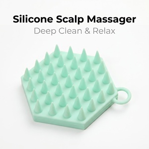 Wholesale Eco-friendly Silicone Flower <b>Scalp</b> <b>Massager</b> Shampoo Brush Soft Bristle Hair Scrubber Dandruff Exfoliating <b>Scalp</b> Care - Product Image 1