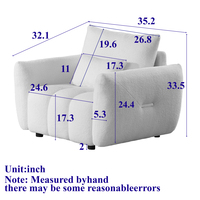 Canapé simple en tissu Teddy doux, fauteuil ergonomique moderne et confortable pour le bureau, le salon, meubles décoratifs verts