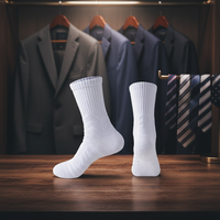 Chaussettes de basket-ball en tricot à motif lettres imprimées numériquement, antibactériennes, rembourrées, pour hommes et femmes