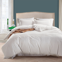 Literie égyptienne de couleur personnalisée, douce et écologique, couette à rayures en satin, ensemble de draps d'hôtel