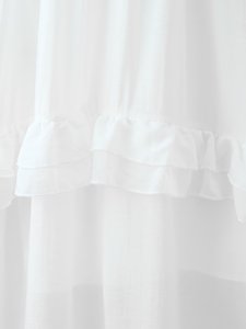 Abito Lungo Estivo con Scollo a V e <span class=keywords><strong>Maniche</strong></span> a Volant, <span class=keywords><strong>Vestito</strong></span> Casual da Donna, Maxi Abito Nero e <span class=keywords><strong>Bianco</strong></span> - Product Image 4