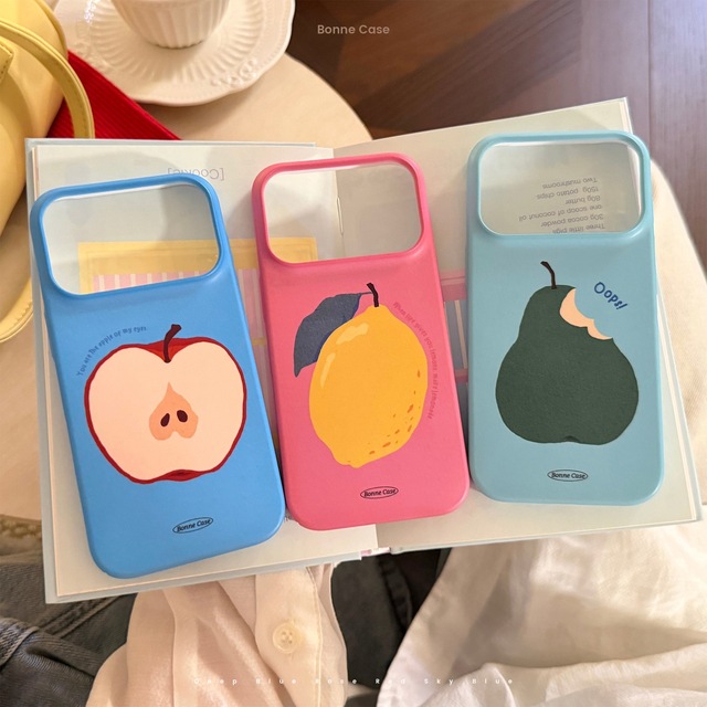 ZL110 Fruit Illustration for iPhone 17pm Phone Case,for  17 Compatible, Film 16 Pro Max Frosted 15 Creative