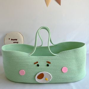 Ins Style Korean Style Eco-Friendly Woven Hand <strong>Basket</strong> Cute Baby Cradle Baby Going Out Portable <strong>Mobile</strong> Sleeping Bed - Product Image 2