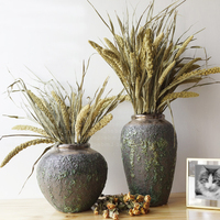 Couronne de fleurs de blé séchées naturelles de style pastoral, préservées, de haute qualité, écologiques, pour la décoration intérieure et Noël (vente en gros)