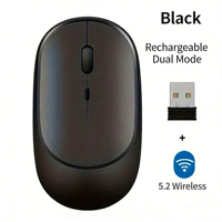 Ratón Bluetooth recargable de 1600DPI, ratón silencioso para oficina, ordenador, portátil, tableta, PC, ratón inalámbrico portátil
