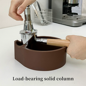 Boîte à café en silicone ronde de grande capacité, base de broyage antichoc de style italien, outil de préparation du café - Product Image 3