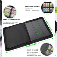 Álbum de Colección de Tarjetas Graduadas Premium con Capacidad para 60 Tarjetas, 6 Bolsillos, 4 Páginas para Tarjetas Toploader, Libro de Presupuesto