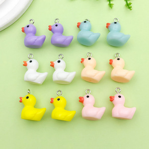 Colgante de pato de resina colorido para hacer pulseras, formas mixtas, accesorio de joyería de plástico, verano 2024, origen Yiwu SN153 - Product Image 1