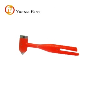 Marteau de sécurité pour fenêtre de bus avec dispositif antivol, fonction de retour à l'arrière, plastique + acier, rouge + gris, remplacement/<span class=keywords><strong>réparation</strong></span> - Product Image 5
