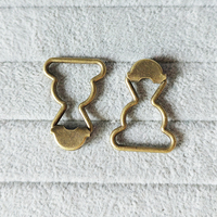 Boucle réglable en alliage de zinc, diamètre intérieur 17 mm. Attache coulissante vintage en maille à dos plat, lavable, pour vêtements BJD DIY et bretelles pour chiens