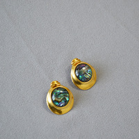Boucles d'oreilles clous irrégulières en cuivre plaqué or style vintage, vente en gros d'usine, cadeaux pour femmes