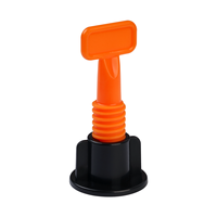Système de nivellement de carreaux T-ype Clip 3mm Céramique Spin Faire niveau Durable pour de nombreuses fois Accessoires de carreaux Cales Acier Aiguille Spin