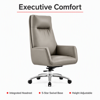 Vente directe d'usine, chaise de bureau pivotante de direction à dossier haut, en cuir PU, réglable en hauteur, chaises de bureau de direction