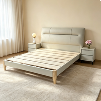 Lit en cuir moderne fabriqué en Chine, lit rembourré, meubles de chambre à coucher, cadre de lit adapté à tous les styles de chambre à coucher