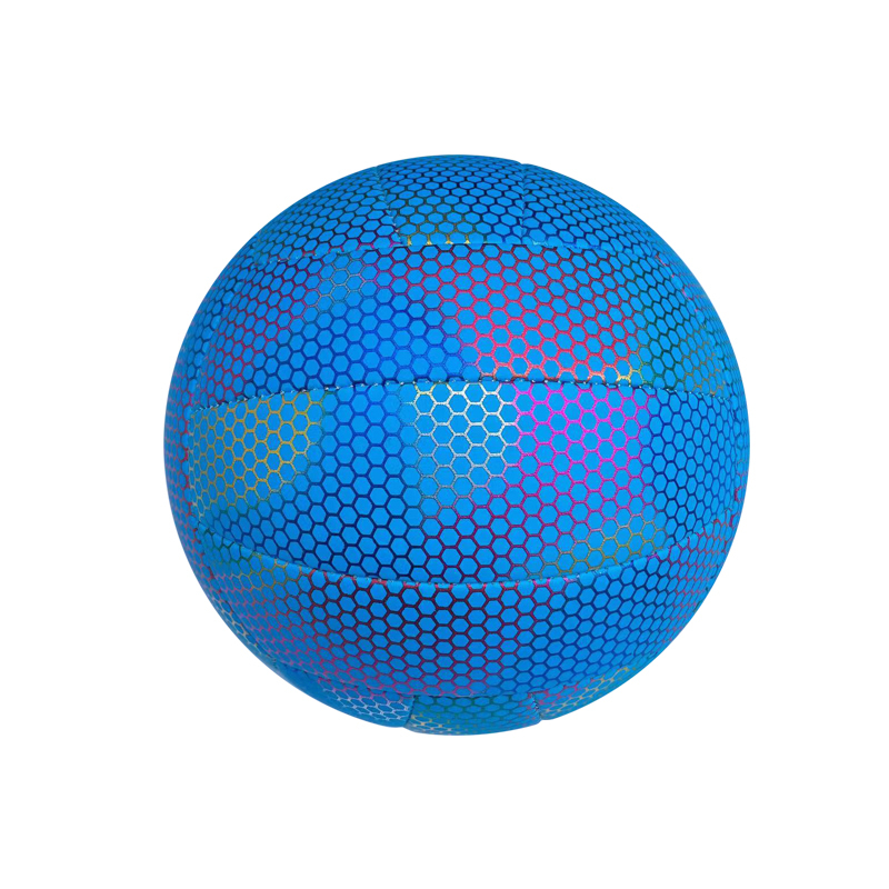 Custom Logo Glowing Holographic Soccer Ball Light up Bule Volleyball Luminous Factory OEM Made China