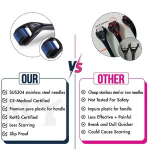 Fabricant d'origine OEM et ODM, aiguilles en acier inoxydable ou titane <span class=keywords><strong>Derma</strong></span> <span class=keywords><strong>Roller</strong></span> 540 <span class=keywords><strong>pour</strong></span> le soin de la <span class=keywords><strong>barbe</strong></span> et des cheveux - Product Image 5