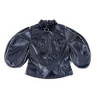 Sexy Straitjacket Corps Poignet Bondage Harnais BDSM Gear Fetish PU Cuir Noir Détroit Veste pour Femmes Adultes